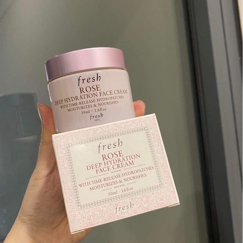 kem dưỡng ẩm hoa hồng fresh rose deep hydration face cream dưỡng ẩm vượt trội, chống lão hoá, dưỡng sáng da 2ml