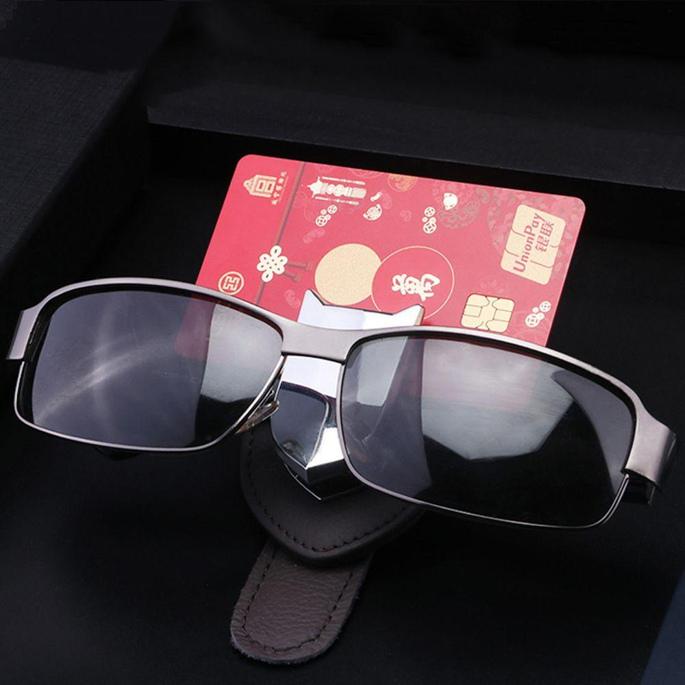 Kẹp Kính Bằng Da Thiết Kế Sáng Tạo Dành Cho Xe Hơi