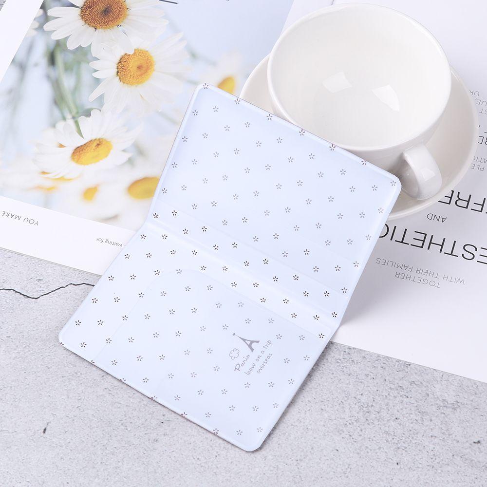 ☆Hoa Hồng☆ Vỏ Bọc Hộ Chiếu Bằng Da PU Chống Thấm Nước Có Ngăn Đựng Thẻ Tiện Dụng