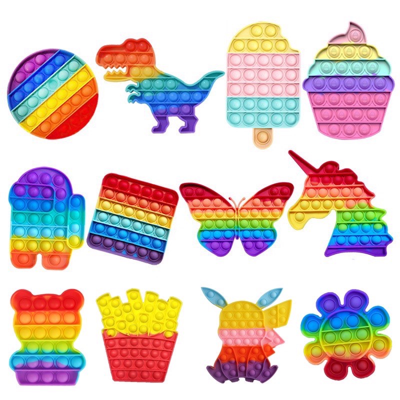 Đồ Chơi Bóp Tay Xả Stress Nhiều Màu Sắc Độc Đáo 2021- Pop It Fidget Toys 2021 - có sẵn kkbgx