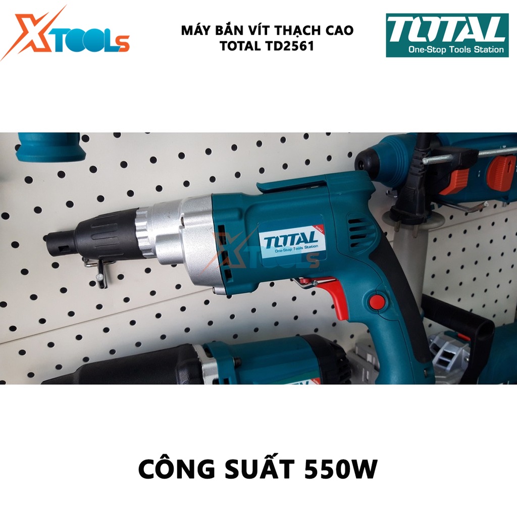 Máy bắn vít TOTAL TD2561 | máy bắn vít thạch cao 550W tháo bắt vít trên các vật liệu - [XSAFE][CHÍNH HÃNG]