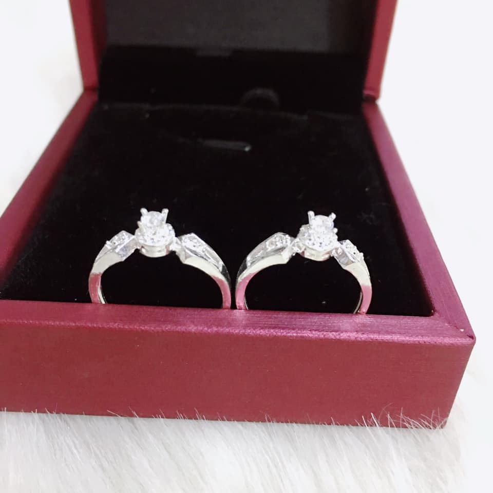 Nhẫn nữ bạc ta nhẫn công chúa gắn đá cao - Bạc bibi