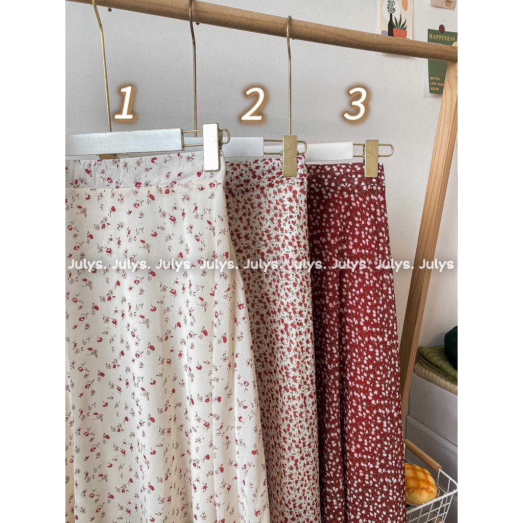 Chân váy hoa dáng dài vintage (ảnh thật kèm video)