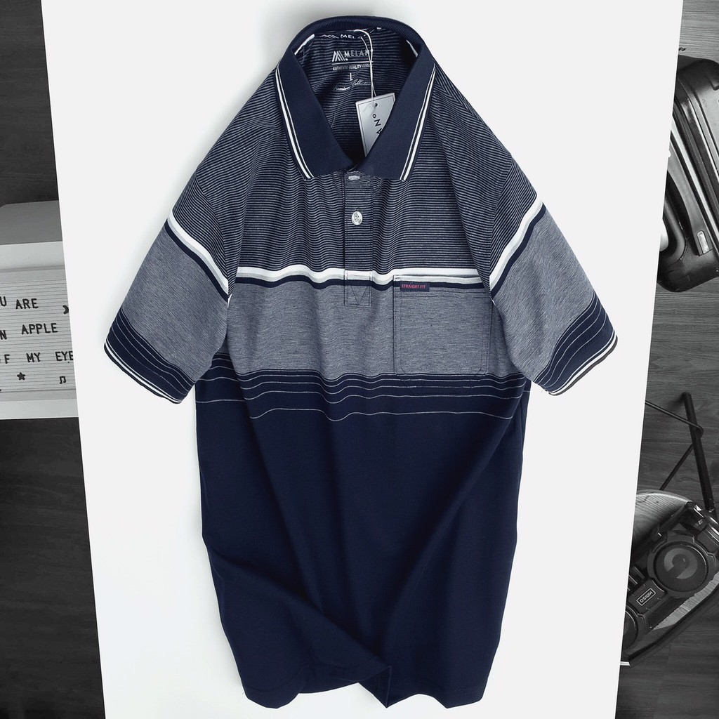 Áo Thun  POLO Nam Lớn Tuổi Có Túi BIG SIZE Áo Thun Nam Có Túi Trung Niên