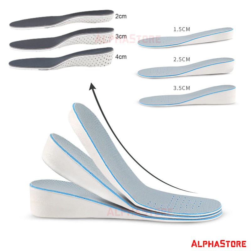 Cặp Miếng Lót Giày Tăng Chiều Cao Nam Nữ EVA 1.5cm 2.5cm 3.5cm - Lót Giầy Nâng Chiều Cao Cứng Cáp, Đàn Hồi