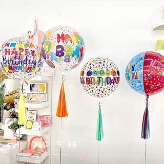 Bóng bay 4D in chữ happy birthday trang trí sinh nhật