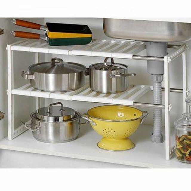 KỆ GẦM BẾP 2 TẦNG ĐA NĂNG TIỆN DỤNG TIẾT KIỆM KHÔNG GIAN NHÀ BẾP NỒI NIÊU XOONG CHẢO