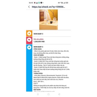 kem dưỡng da skin baby3 mh beauty spa