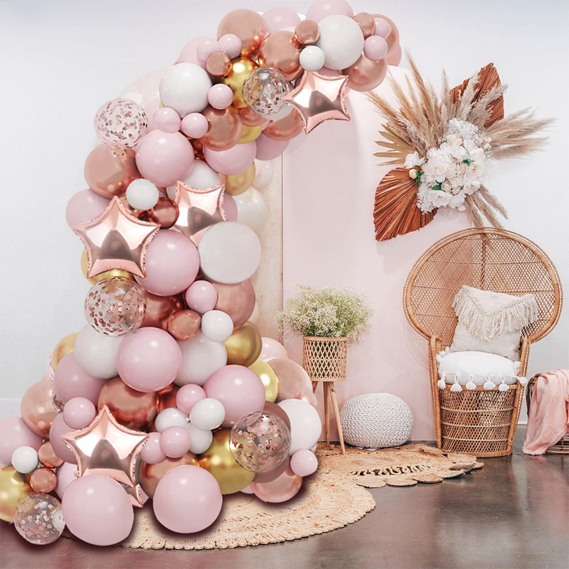 Set 117 Phụ Kiện Bong Bóng Trang Trí Tiệc Sinh Nhật