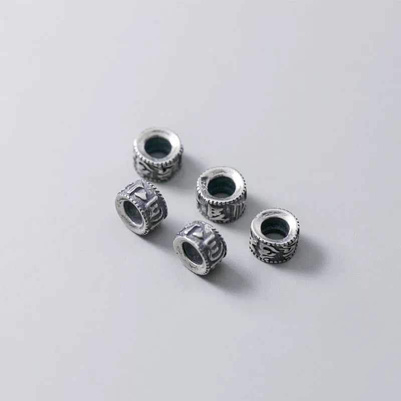 CHARM BẠC THÁI KHẮC OM MANI PADME HUM