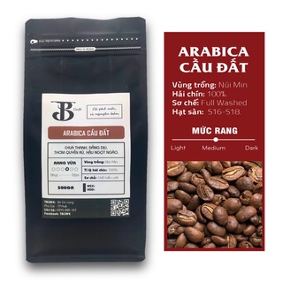 Cà phê Arabica Cầu Đất [500g/ 1 túi] - 100% Cà phê mộc rang xay nguyên chất - TBCAFE