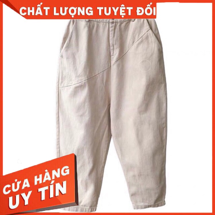Quần kaki khoá chun lưng kiểu hiphop xitin - Hàng nhập khẩu