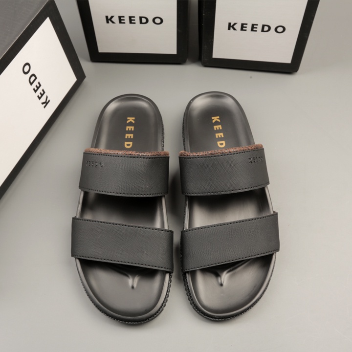 Dép nam quai ngang xịn hai quai mới, Dép da giá tốt KD912