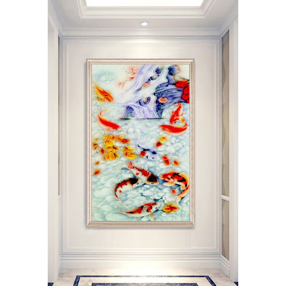 In hình ép gỗ Laminate TRANH HÀNH LANG TRUNG QUỐC - Mẫu 68 (50x75, 60x90, 70x110). In ảnh theo yêu cầu