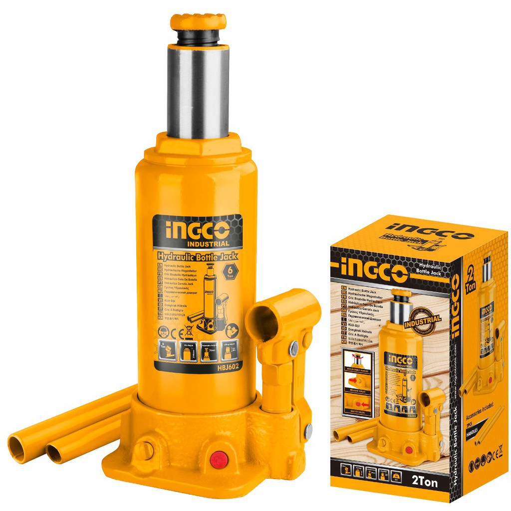 Kích đội thuỷ lực INGCO 10 Tấn (Đội có van an toàn) Nâng thuỷ lực ô tô-Công nghiệp-Sửa chữa - BảoGroup[Chính Hãng]