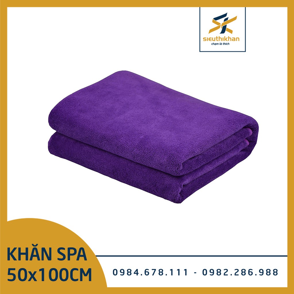 Khăn tắm, khăn đắp body cỡ trung 50x100cm cho spa, khăn mềm, hút nước và nhanh khô | SIÊU THỊ KHĂN