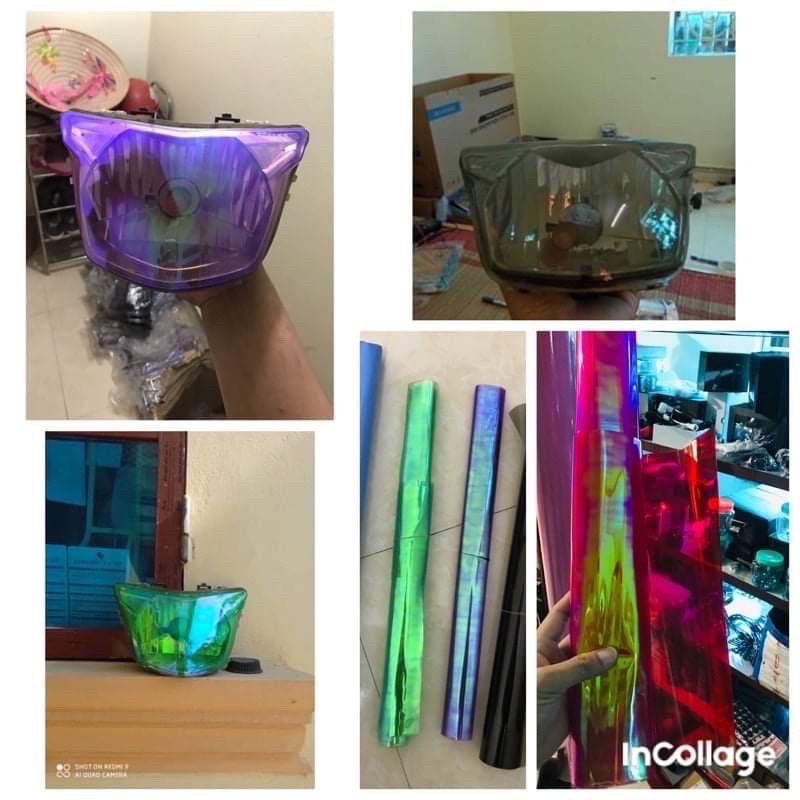 Decal Dán Chóa Đèn,Đèn Hậu Khổ 30cmx30cm Dán Các Loại Xe