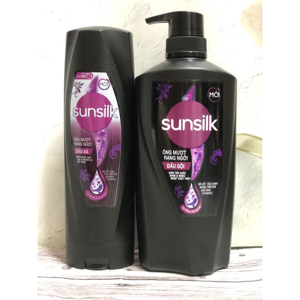 Combo dầu gội 650g và dầu xả 320g Sunsilk