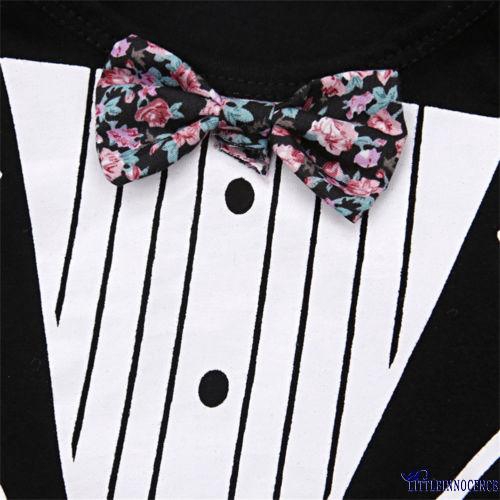 Bộ áo tay dài liền quần ống dài phong cách quý ông dành cho các bé trai sơ sinh