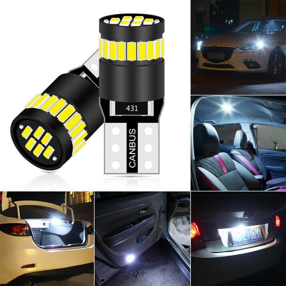 Bộ 2 Đèn Led T10 W5W Siêu Sáng Gắn Biển Số Xe Hơi
