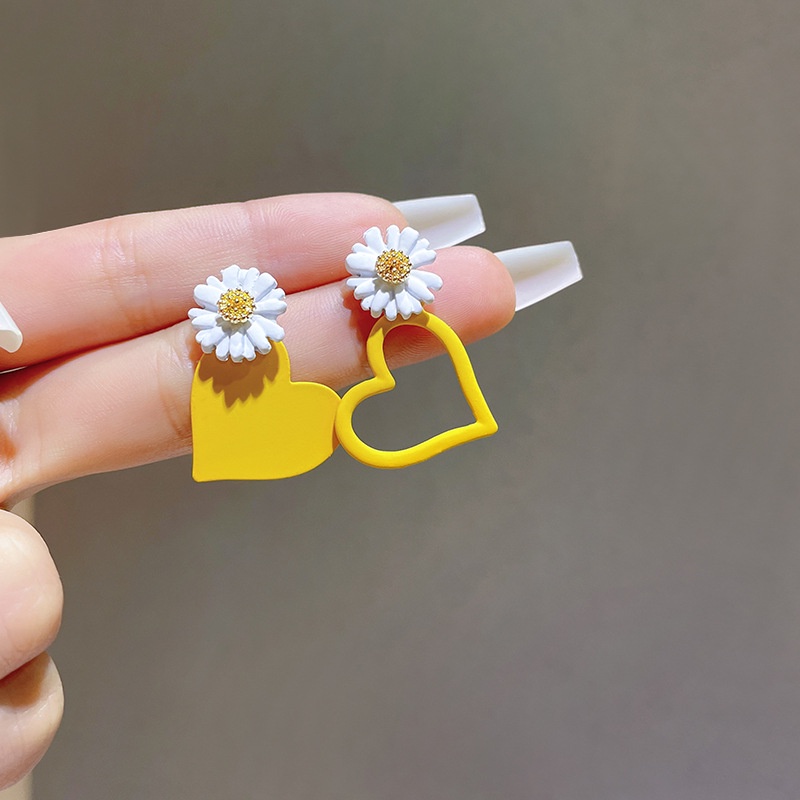 Bông Tai Hình Hoa/ Trái Tim Phong Cách Hàn Quốc Thời Trang Xinh Xắn Cho Nữ 2022