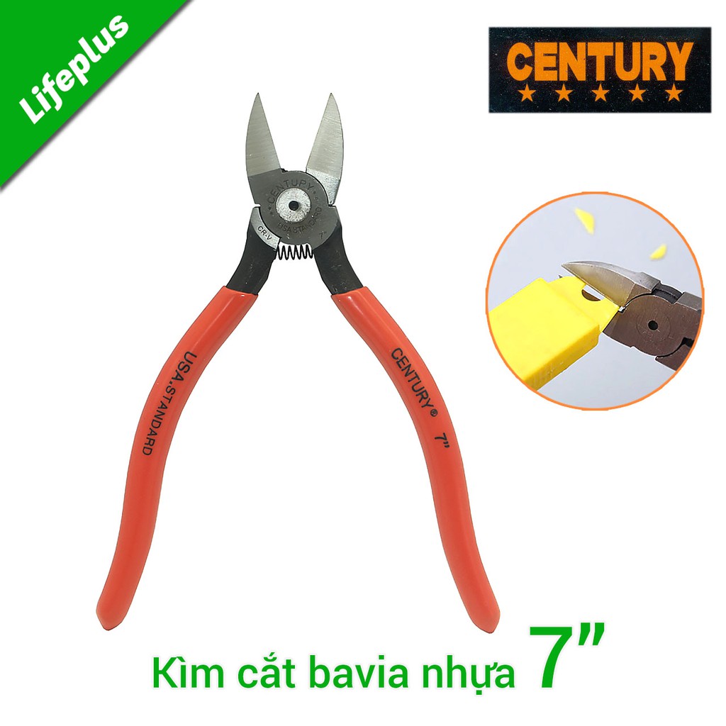 Kìm cắt bavia nhựa 7 inch Century LU-KBD-7