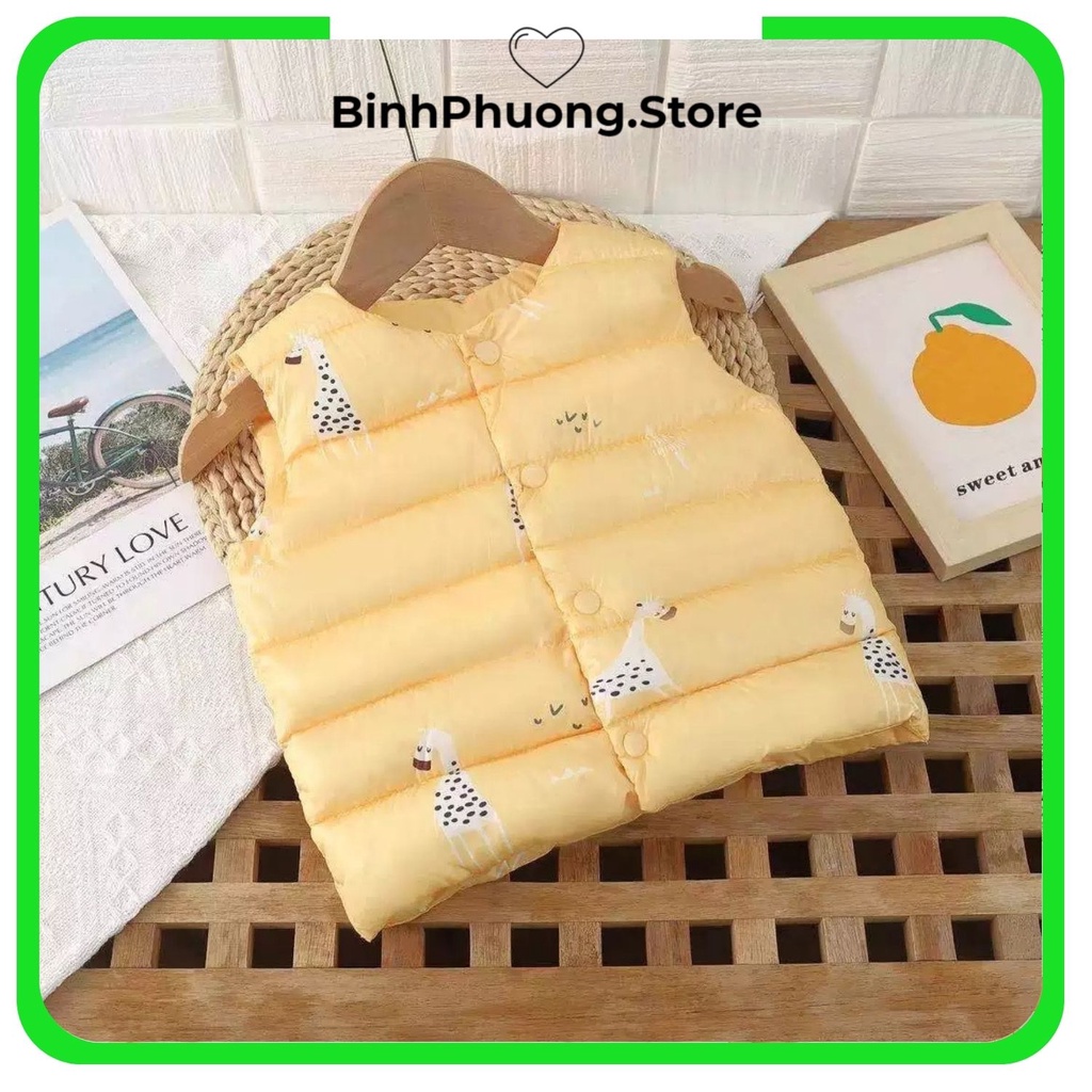 Áo Khoác Gile Phao Cho Bé Trai Bé Gái Phong Cách Hàn Quốc 6 tháng 1 2 3 4 5 tuổi BinhPhuong.Store