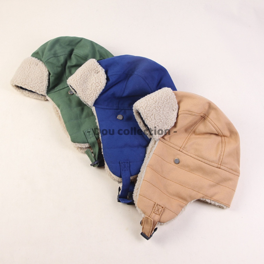 Mũ Len Phi Công Chụp Tai Trơn Cao Cấp Retro Thời Trang Thu Đông - Dou Collection - Mã NL006