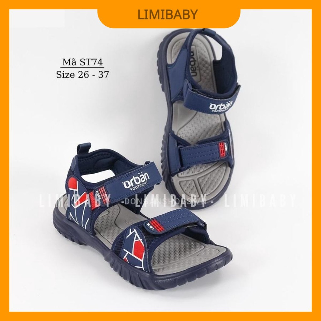 Sandal bé trai Urban cao cấp thể thao khỏe khoắn và năng động cho trẻ em 3 - 12 tuổi đi học đi biển phông cách ST74