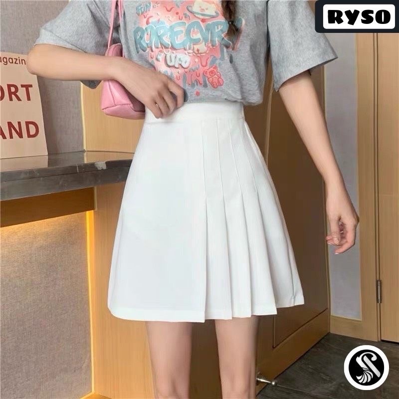 Chân váy ngắn dáng A cách điệu, chân váy xếp 4ly mã mới