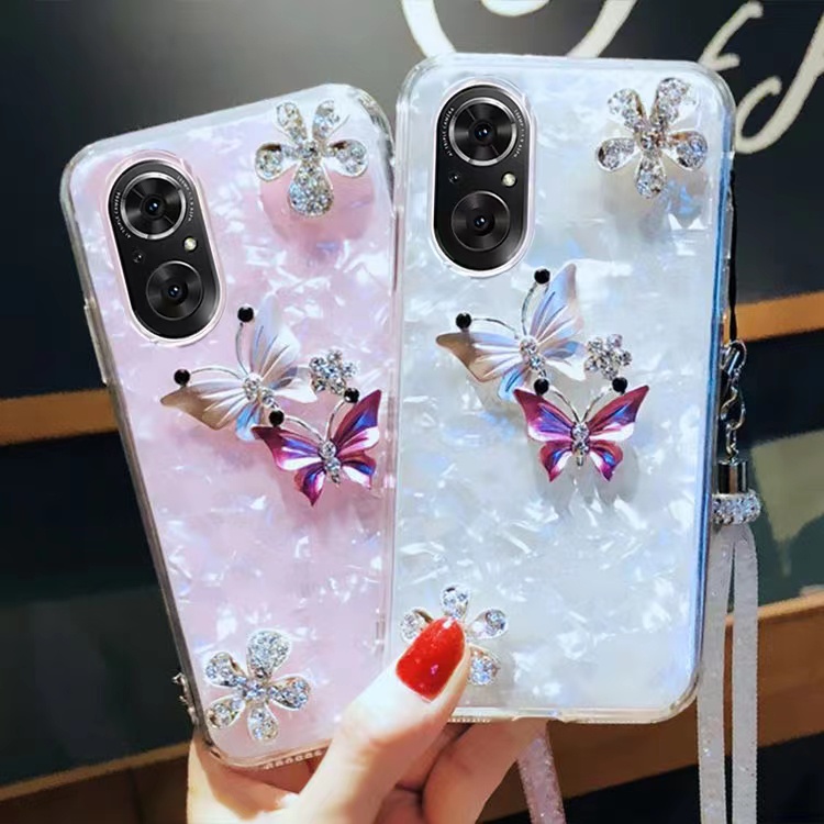 Ốp Điện Thoại Đính Đá Hình Bướm Cho Samsung S23 S22 Ultra S21 S20 Plus S10 S9 S8 Note 20 10 S21fe S20fe