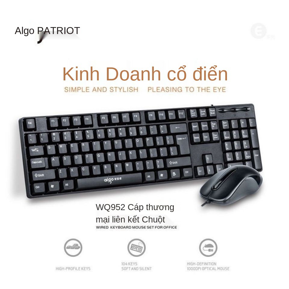 Bộ bàn phím và chuột văn phòng có dây Patriot tại nhà usb máy tính chơi game xách tay | BigBuy360 - bigbuy360.vn