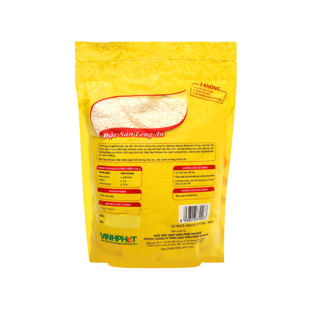 [Gói 1 Kg] NẾP SÁP LONG AN [VN] MEIZAN Sticky Rice (bph-hk)