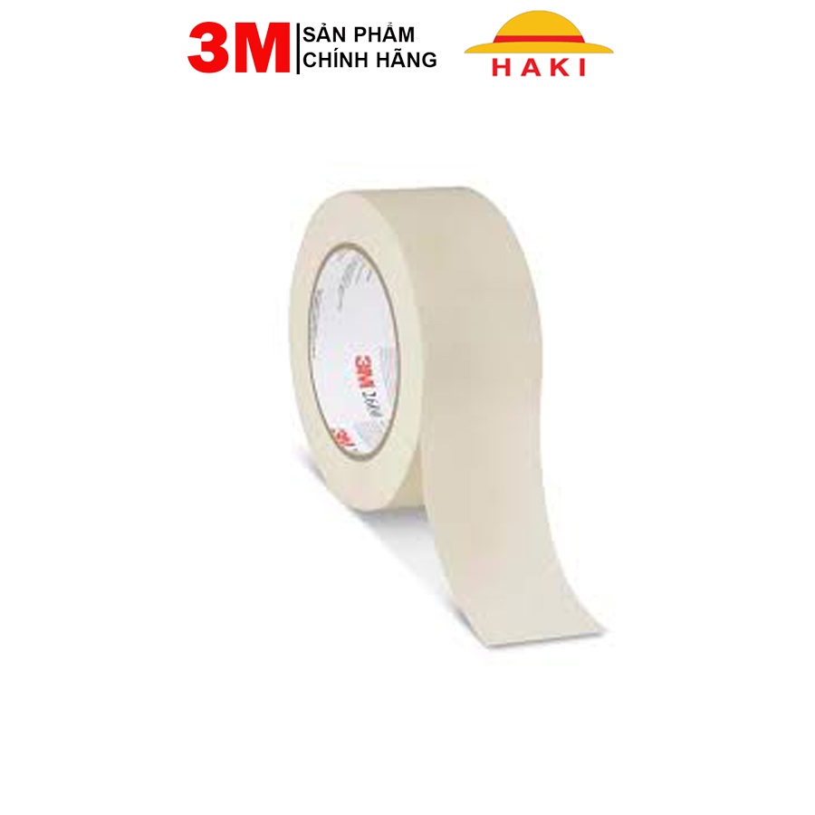 Băng keo giấy 3M, băng dính giấy 3M, băng keo che sơn Masking Tape 2600 (15;20;24;48mm)x30 yards (đvt: 1 cuộn keo)