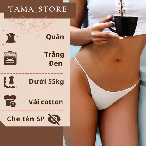 Quần Lọt Khe Nữ Sexy Dây Hông, Quần Lót Nữ Lọt Khe  Không Lộ Viền Vải Cotton Thoáng Mát TAMA - LK03