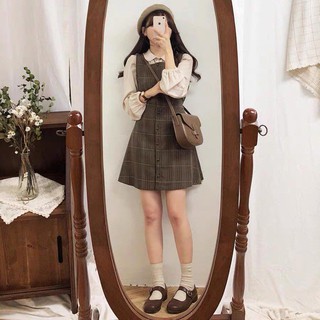 ┅[ORDER] Set váy yếm áo sơ mi tiểu thư 🎀