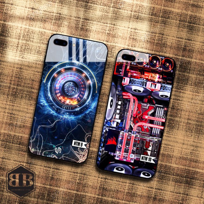 Ốp lưng kính cường lực iphone 7 plus / iphone 8 plus hình in sáng tạo