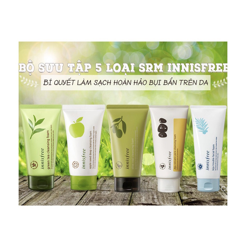 Sữa Rửa Mặt FREESHIP Sữa Rửa Mặt Trà Xanh Innisfree Green Tea Foam Cleanser 150ml