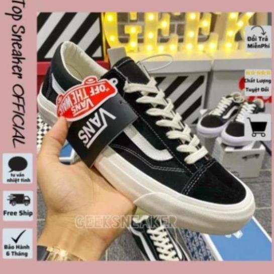 Giày Vans Vault Old Skool Nam Nữ Cổ Thấp, Giày Vans Caro Đen Trắng Full Box Bill