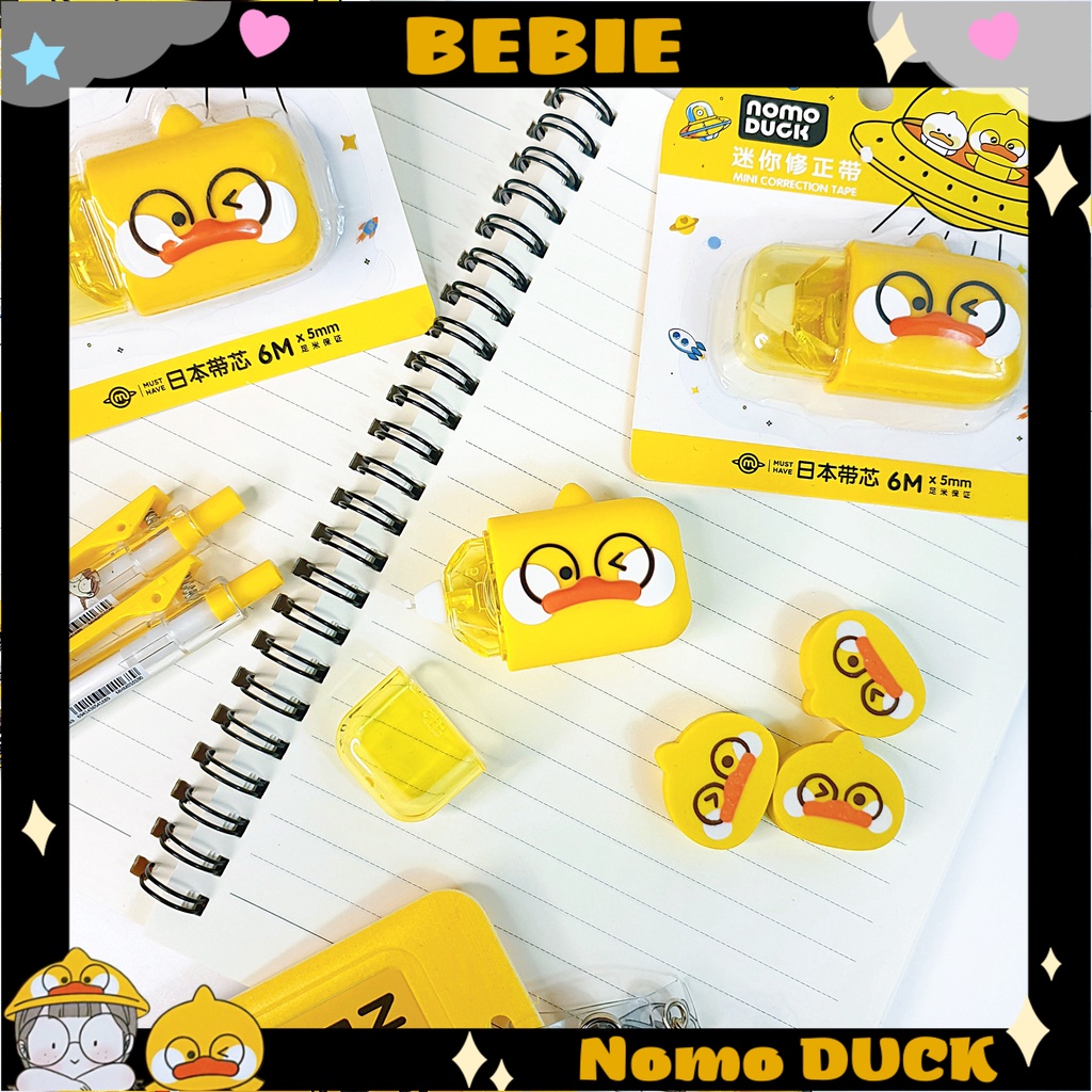 Bút xóa kéo 1 đầu mini size S hình vịt dễ thương Nomo Duck BeBie - BP516