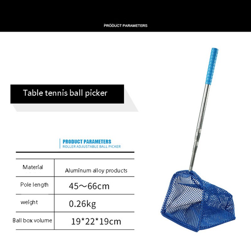 Portable Telescopic Scoop Net Table Tennis Ball Picker Net for Ball