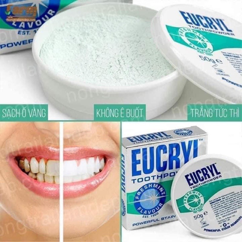 Bột tẩy TRẮNG RĂNG EUCRYL TOOTH POWDER 50G