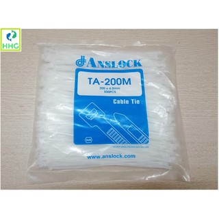 GÓI 500 DÂY THÍT CABLE TIE  ANSLOCK TA-200M KÍCH THƯỚC 200x4.0MM