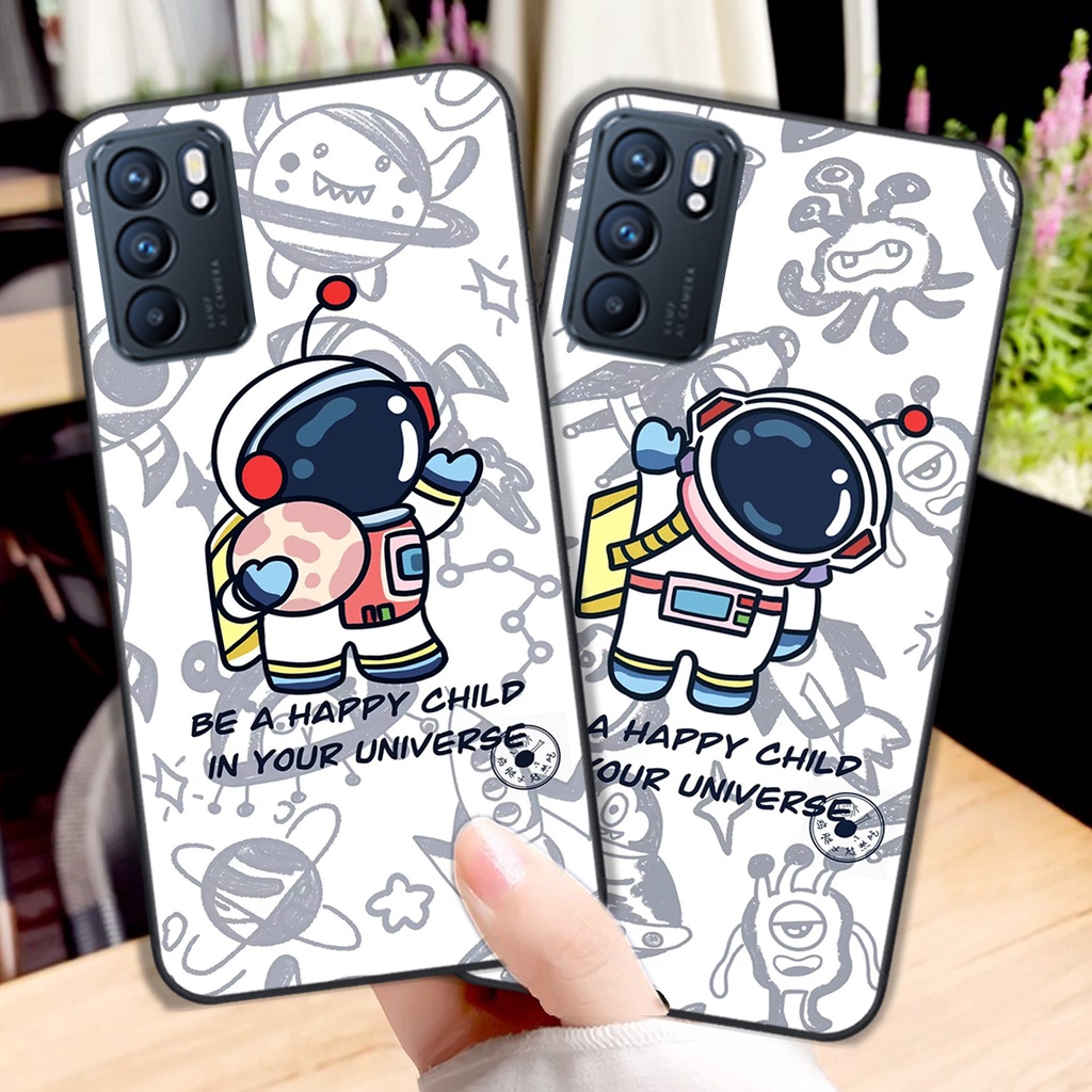 Ốp lưng Oppo Reno 6 5G - Reno 6Z 5G ốp phi hành gia đẹp