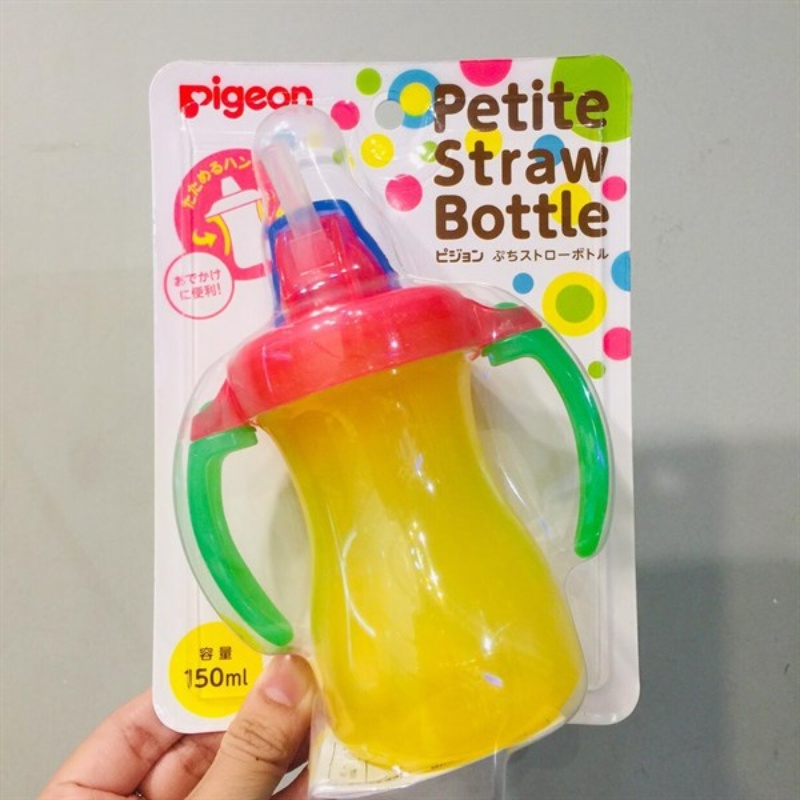 Bình tập uống nước Pigeon 150ml, cốc tập hút cho bé Nhật Bản