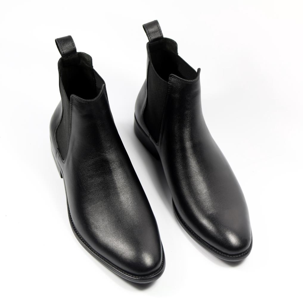 Chelsea boots đen siêu đẹp - Giày cao cổ nam siêu đẹp đế cao su - giày boot nam cao cổ đế cao su non êm chân 🐦