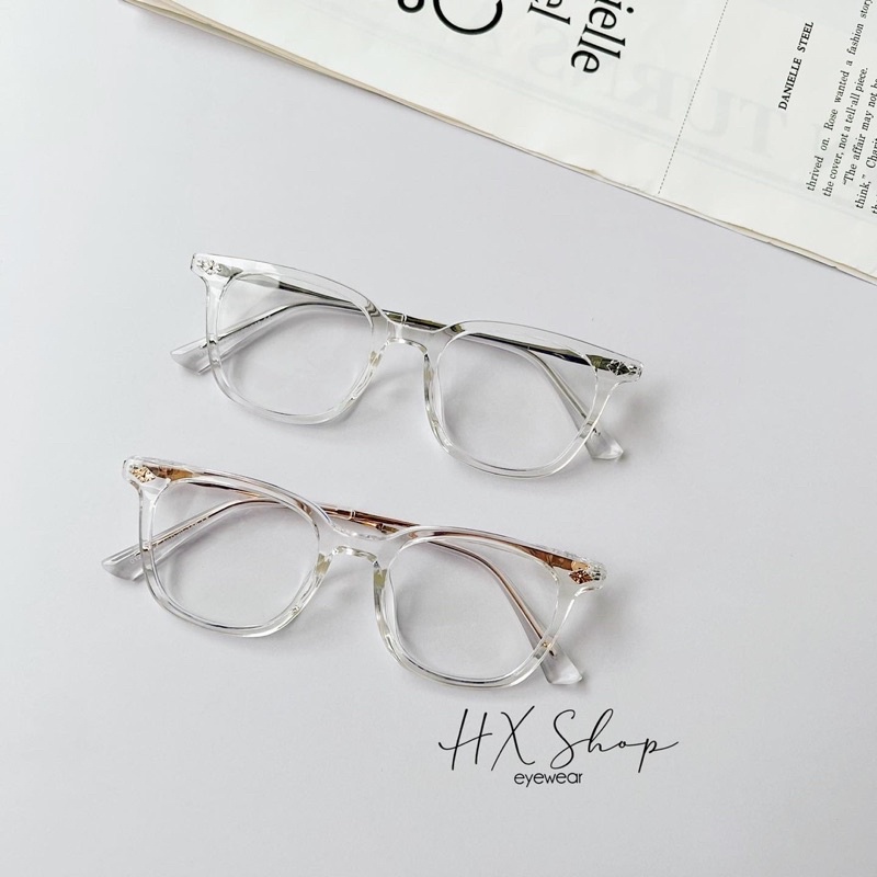 Gọng kính Chrome H nhựa dẽo form vuông cho nam và nữ
