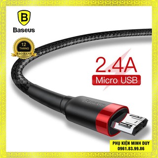 Cáp sạc nhanh Baseus Cafule Micro USB cho Smartphone Android Samsung/ Xiaomi/ Oppo/ Asus/ Huawei