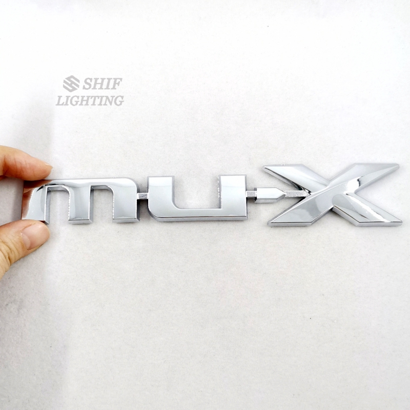 Nhãn dán logo chữ MU-X bằng ABS Chrome thay thế trang trí xe hơi ISUZU