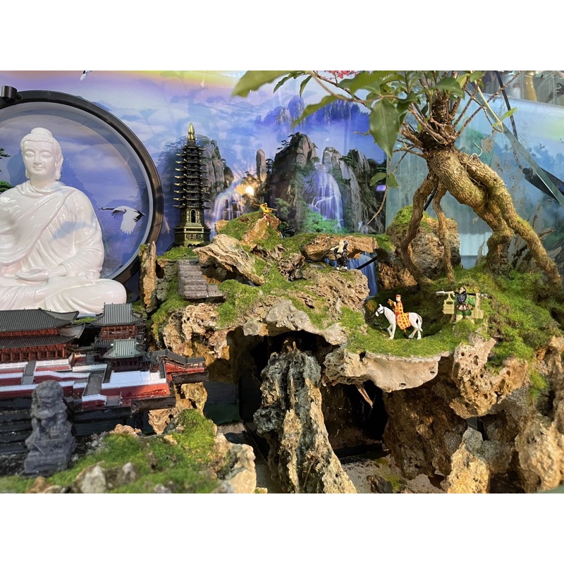 Tháp đồng - phụ kiện trang trí hồ cá, bán cạn, thuỷ sinh độc đáo